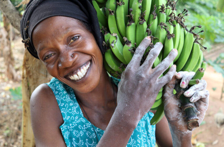 farmer carrying banana