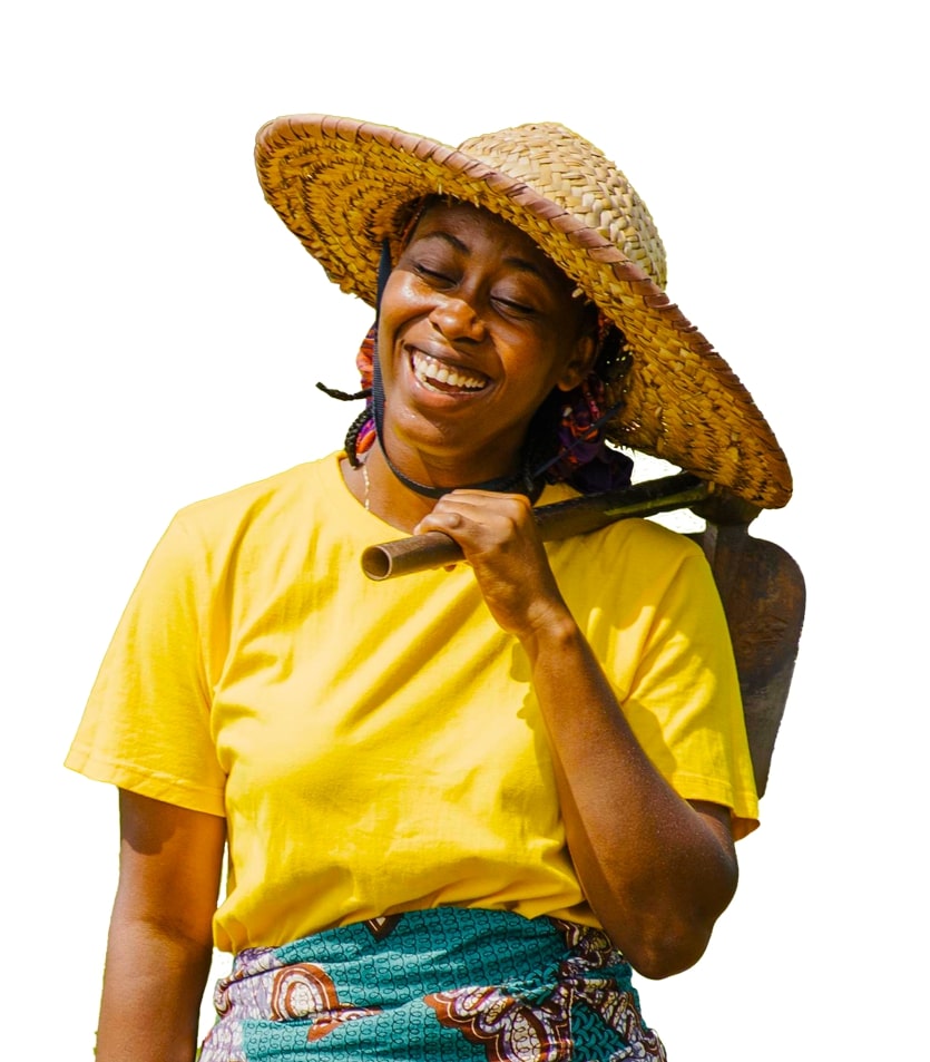 countryside woman out field